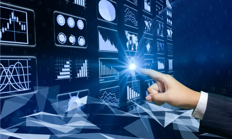 mano tocando panel interactivo ia